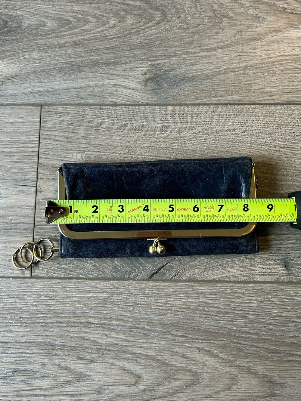 Vintage The Original Hobo Rachel Continental Wallet Genuine Leather Blue - Picture 10 of 11
